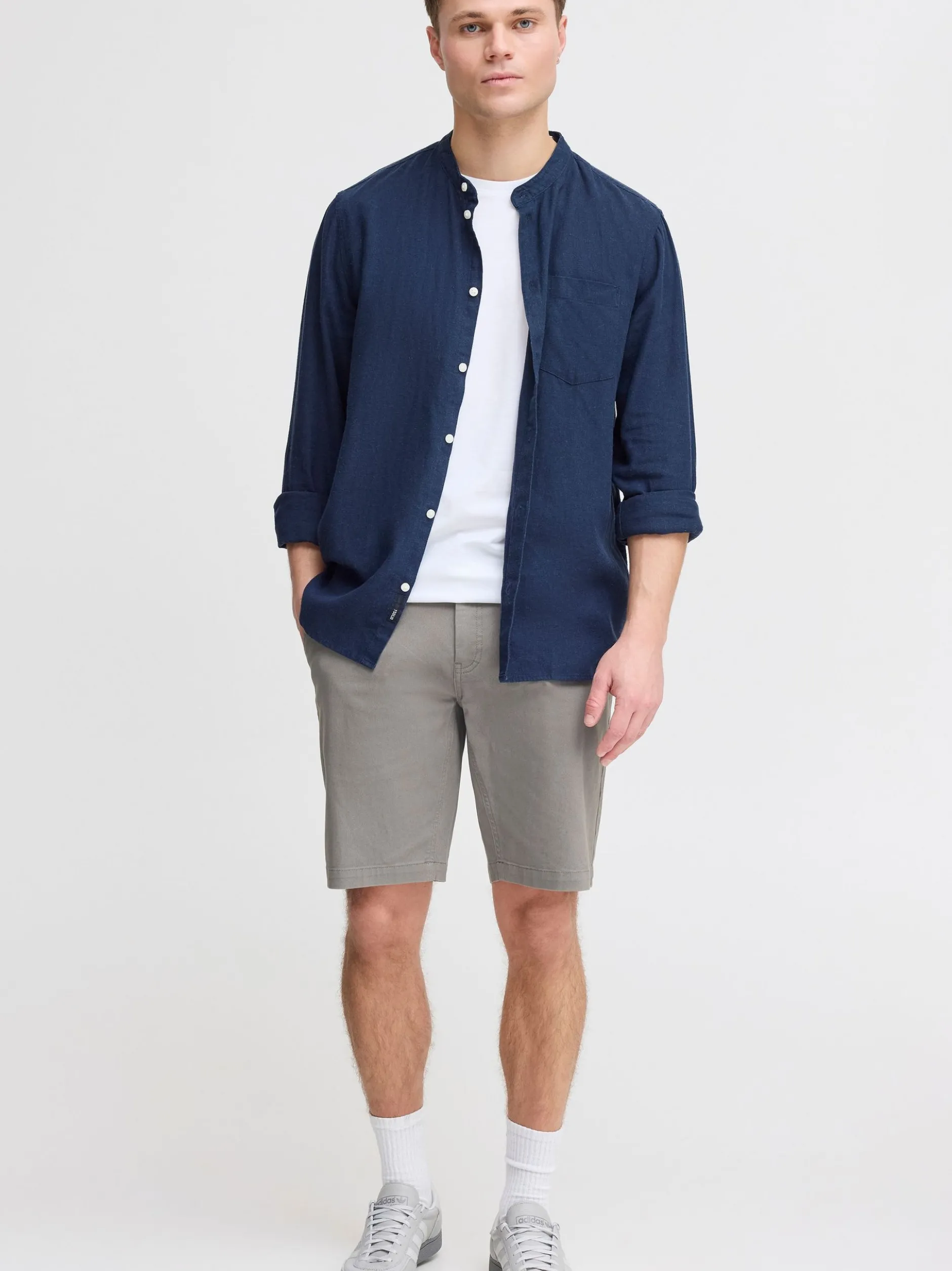 Solid Herren Chinoshorts - SDKarlo in grau