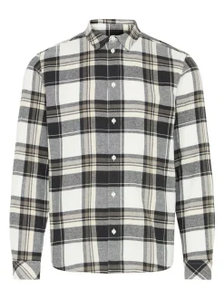 Solid Herren Flanellhemd - SDChris in schwarz
