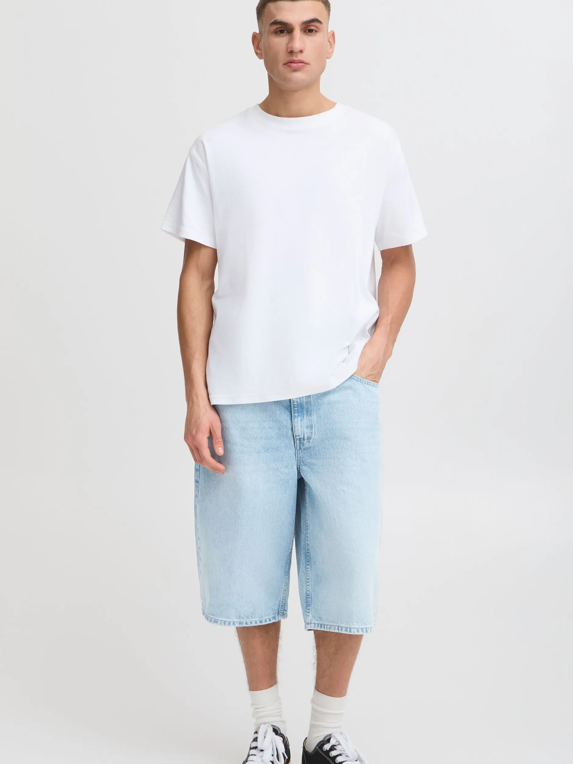 Solid Herren Jeansshorts - SDTommy in hellblau