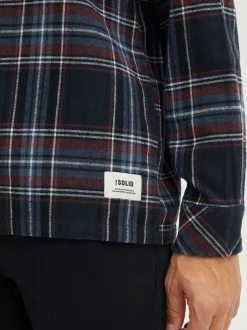 Solid Herren Langarmhemd - SDDanar in marine