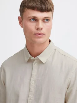Solid Herren Langarmhemd - SDEnea in beige