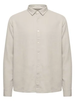 Solid Herren Langarmhemd - SDEnea in beige