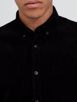 Solid Herren Langarmhemd - SDJuan in schwarz