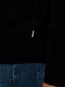 Solid Herren Langarmhemd - SDJuan in schwarz