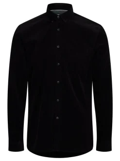 Solid Herren Langarmhemd - SDJuan in schwarz