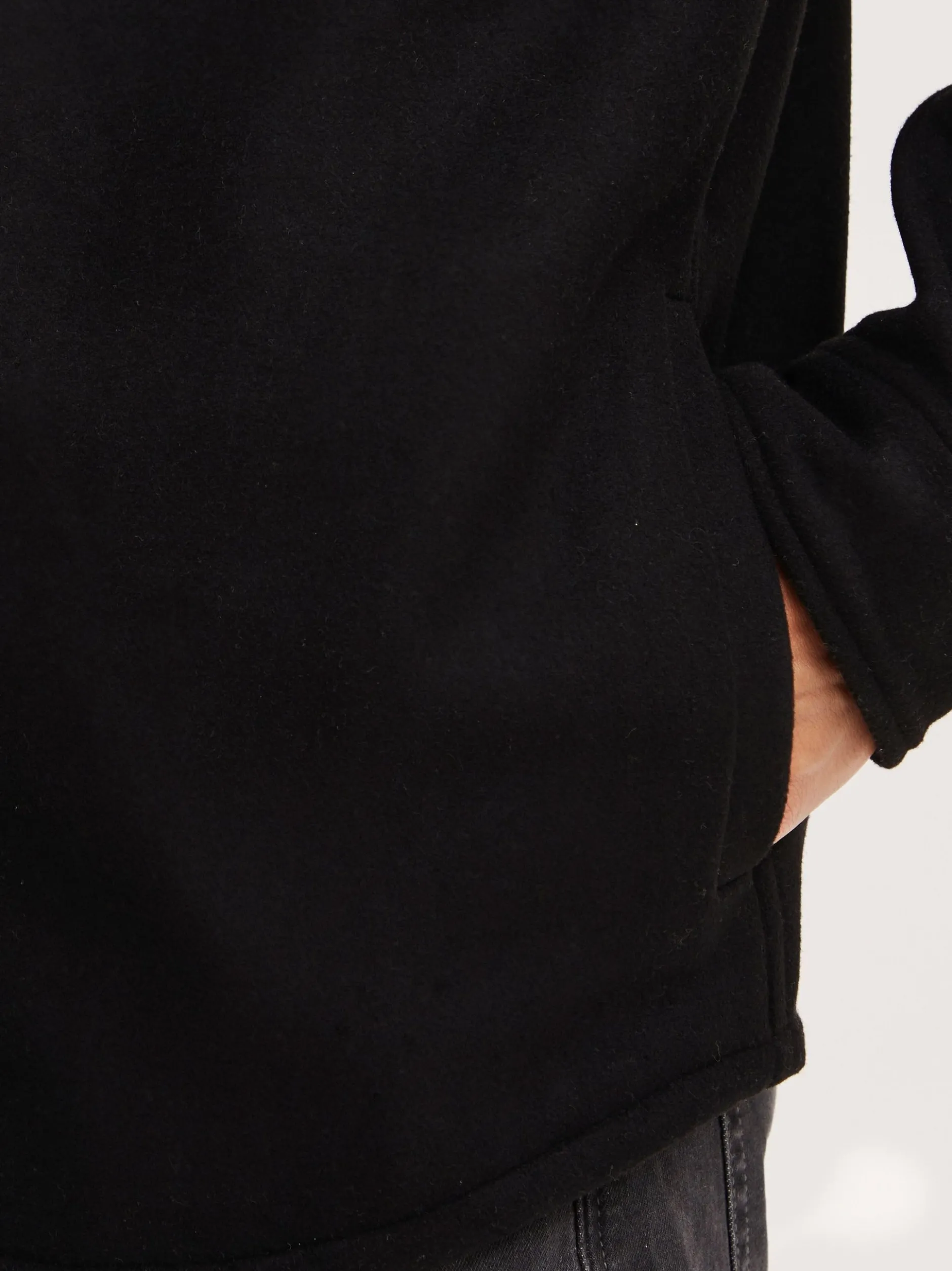 Solid Herren Langarmhemd - SDTam in schwarz