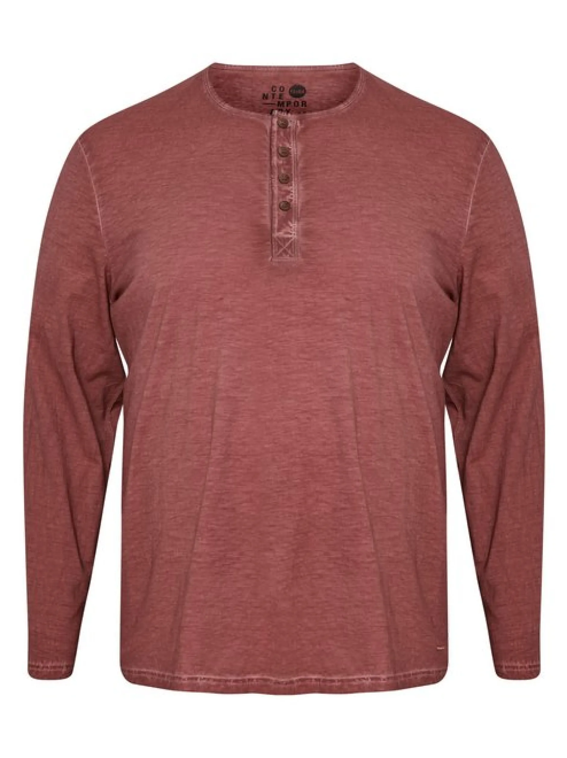 Solid Herren Langarmshirt - SDTimur Big & Tall in rot