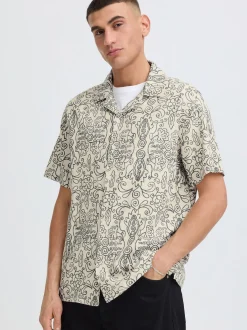 Solid Herren Leinenhemd - SDUtkolt in beige