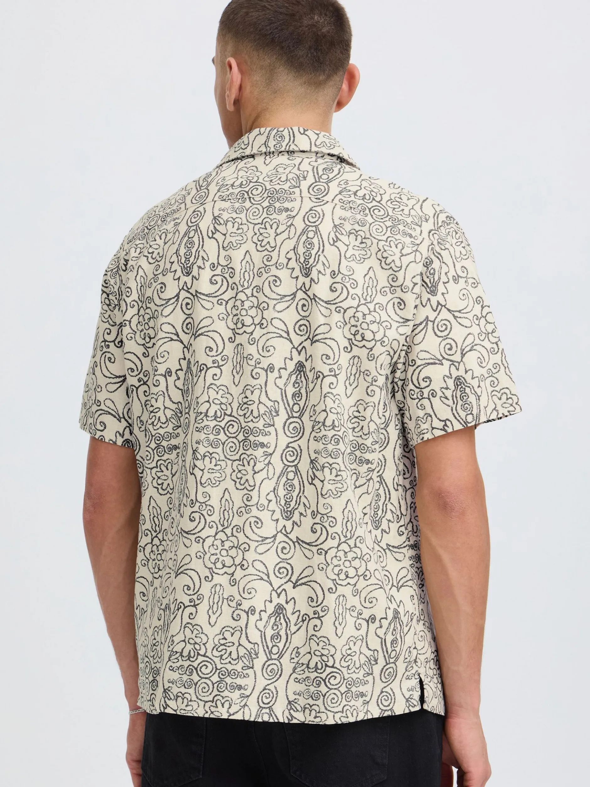 Solid Herren Leinenhemd - SDUtkolt in beige