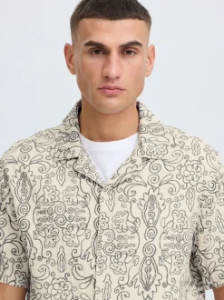 Solid Herren Leinenhemd - SDUtkolt in beige