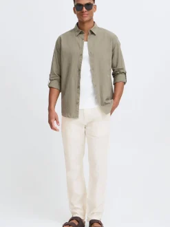 Solid Herren Leinenhose - SDLoran in weiß