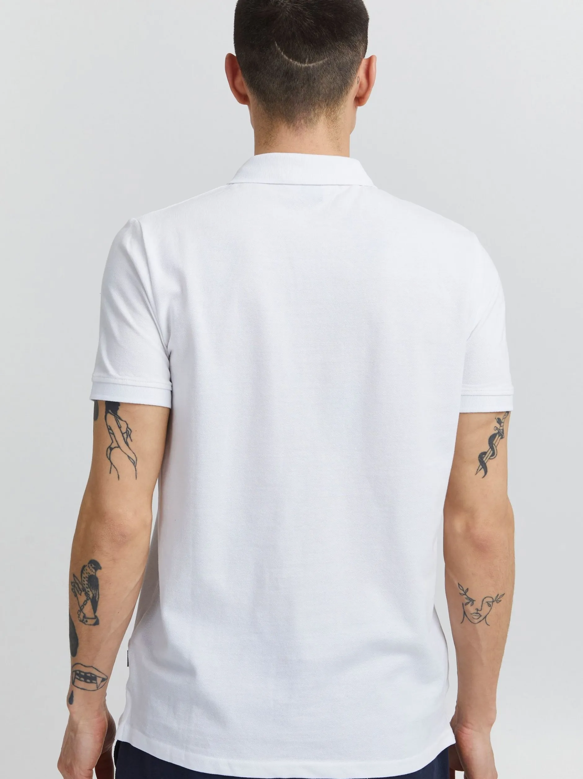 Solid Herren Poloshirt - SDAthen in weiß