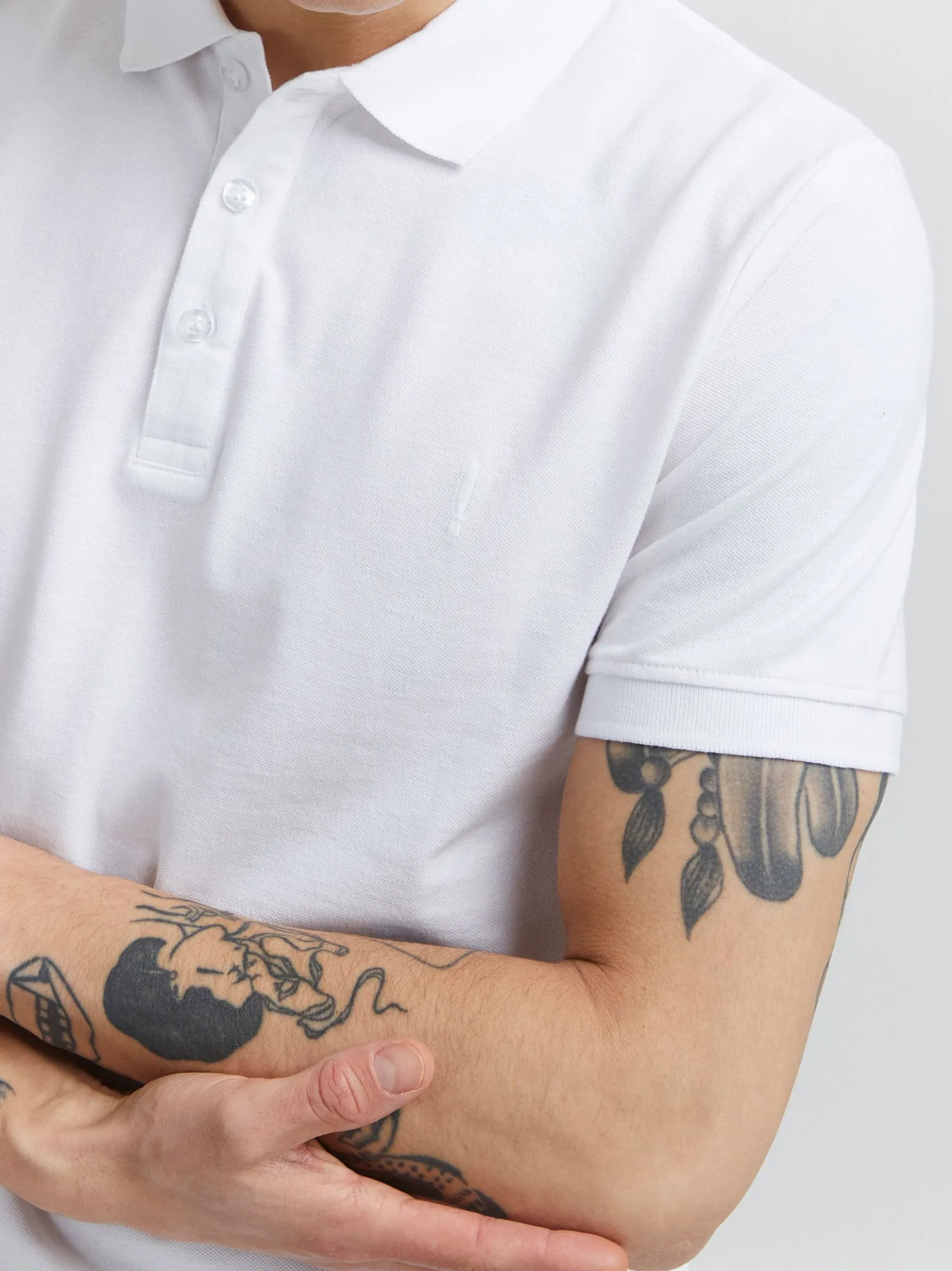 Solid Herren Poloshirt - SDAthen in weiß