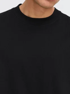 Solid Herren Rundhalsshirt - SDJulian in schwarz
