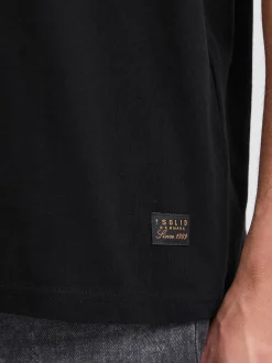Solid Herren Rundhalsshirt - SDJulian in schwarz
