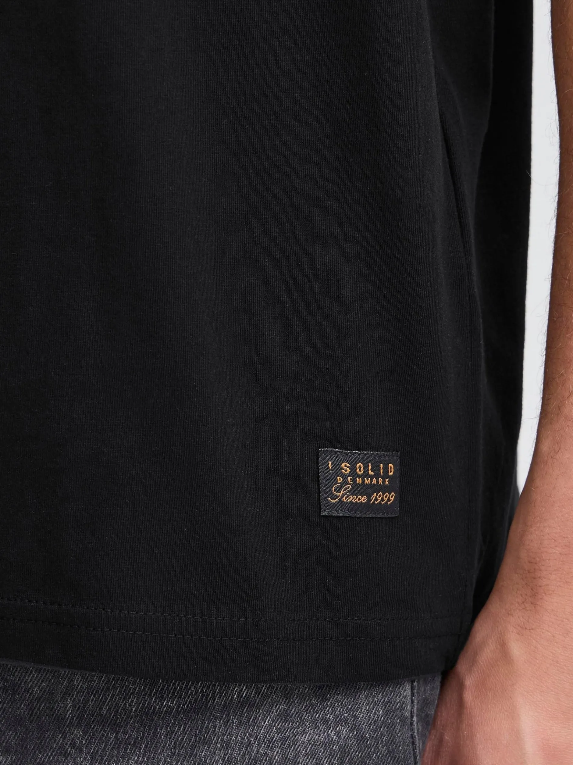 Solid Herren Rundhalsshirt - SDJulian in schwarz