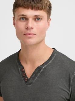 Solid Herren Rundhalsshirt - SDTino in schwarz