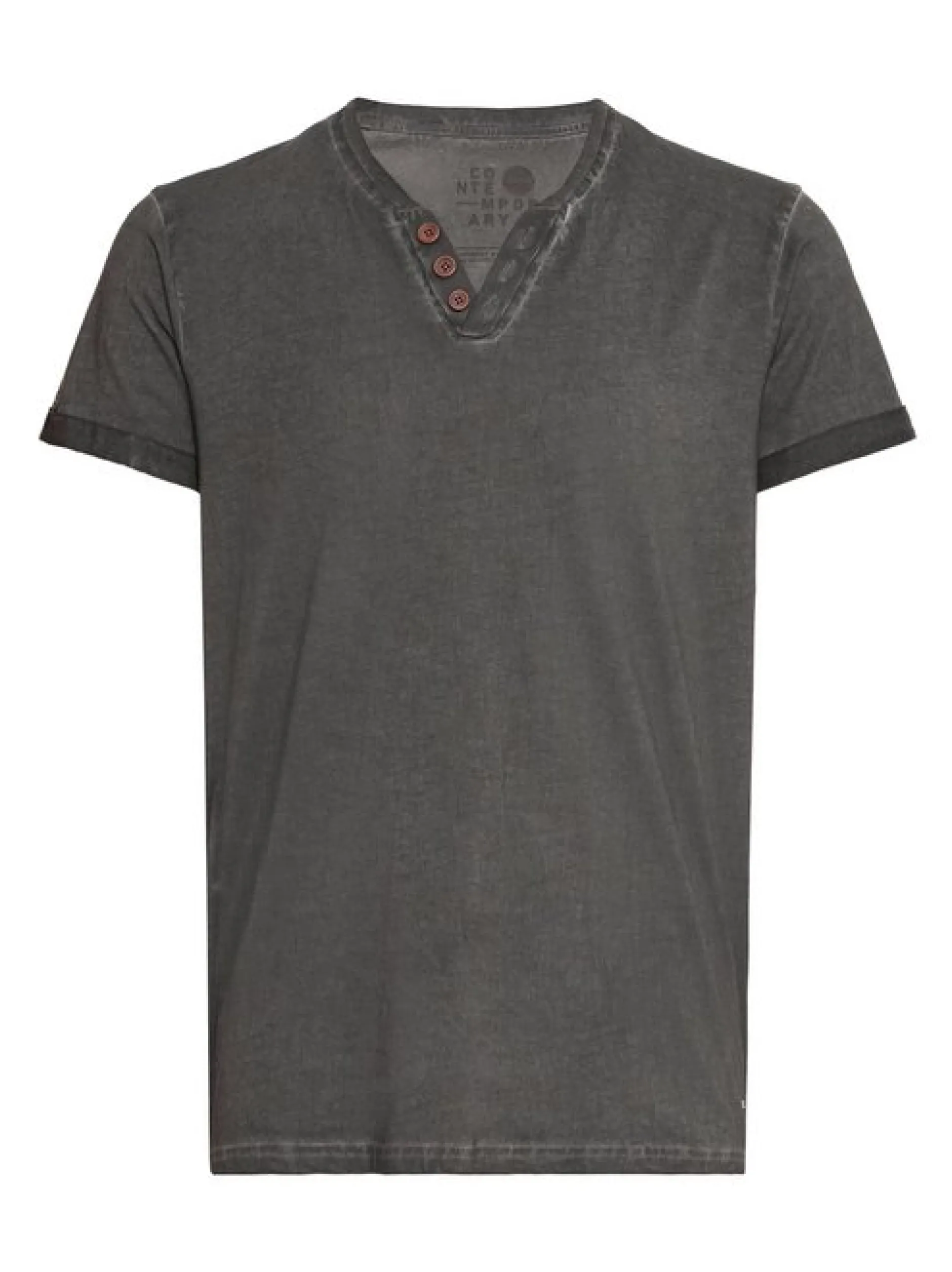 Solid Herren Rundhalsshirt - SDTino in schwarz