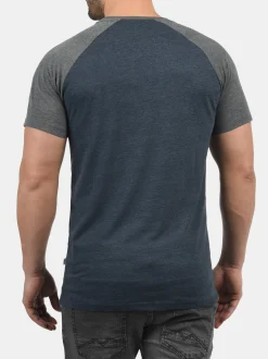 Solid Herren Rundhalsshirt - SDBastian in blau