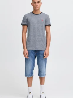 Solid Herren Rundhalsshirt - SDBennTee in blau