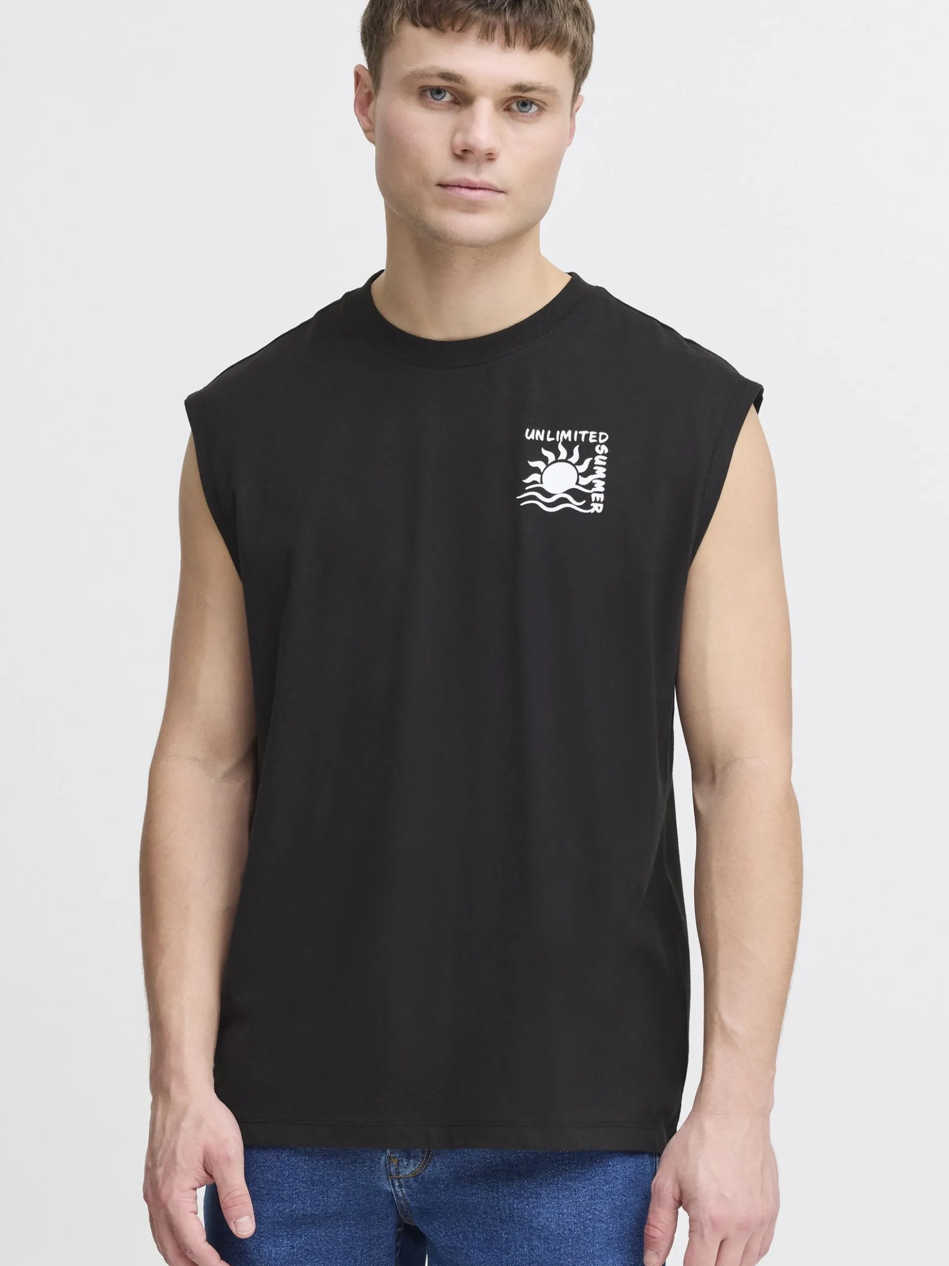 Solid Herren Rundhalsshirt - SDOlav in schwarz