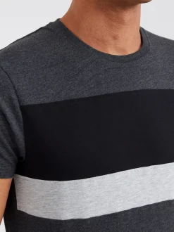 Solid Herren Rundhalsshirt - SDSascha in grau