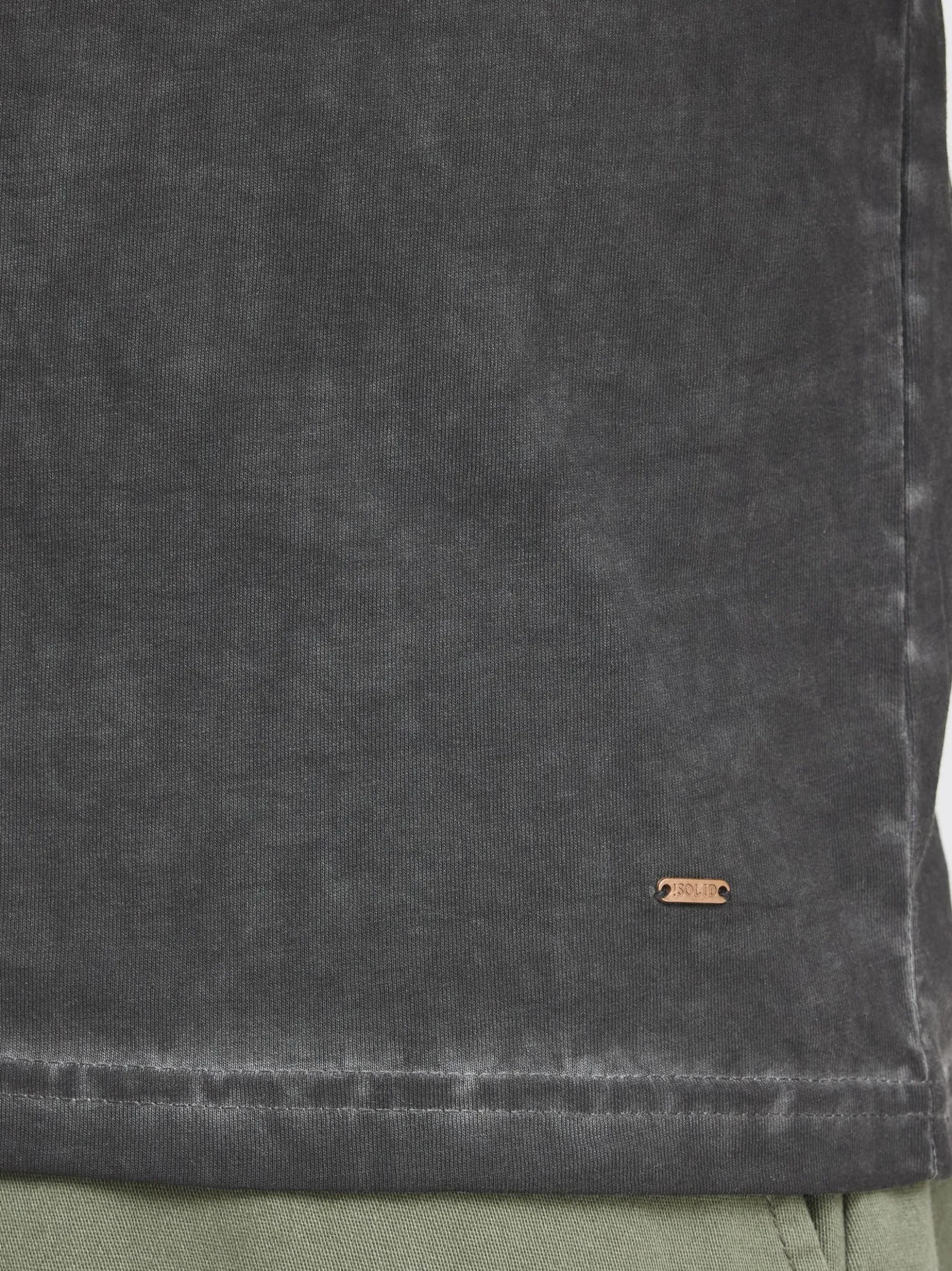 Solid Herren Rundhalsshirt - SDTihn in schwarz