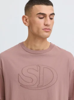 Solid Herren Rundhalsshirt - SDUncaster in rosa
