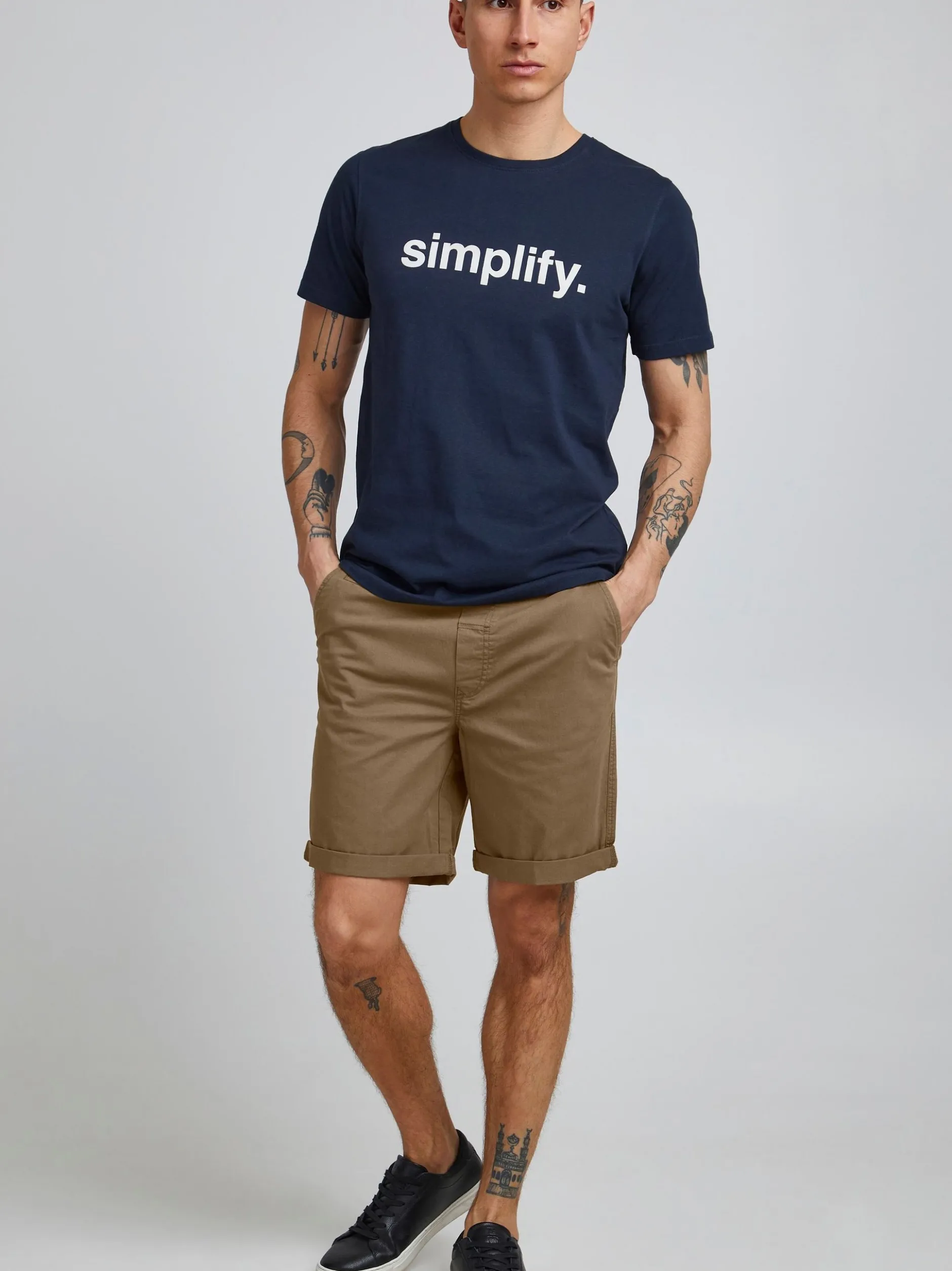Solid Herren Shorts - SDJacob-Jim in braun