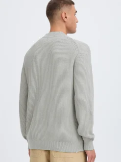Solid Herren Strickjacke - SDNalli in hellgrau