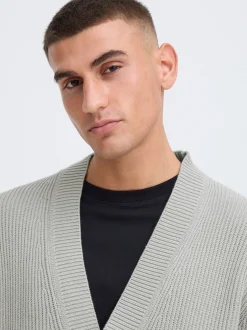 Solid Herren Strickjacke - SDNalli in hellgrau