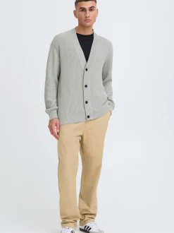Solid Herren Strickjacke - SDNalli in hellgrau