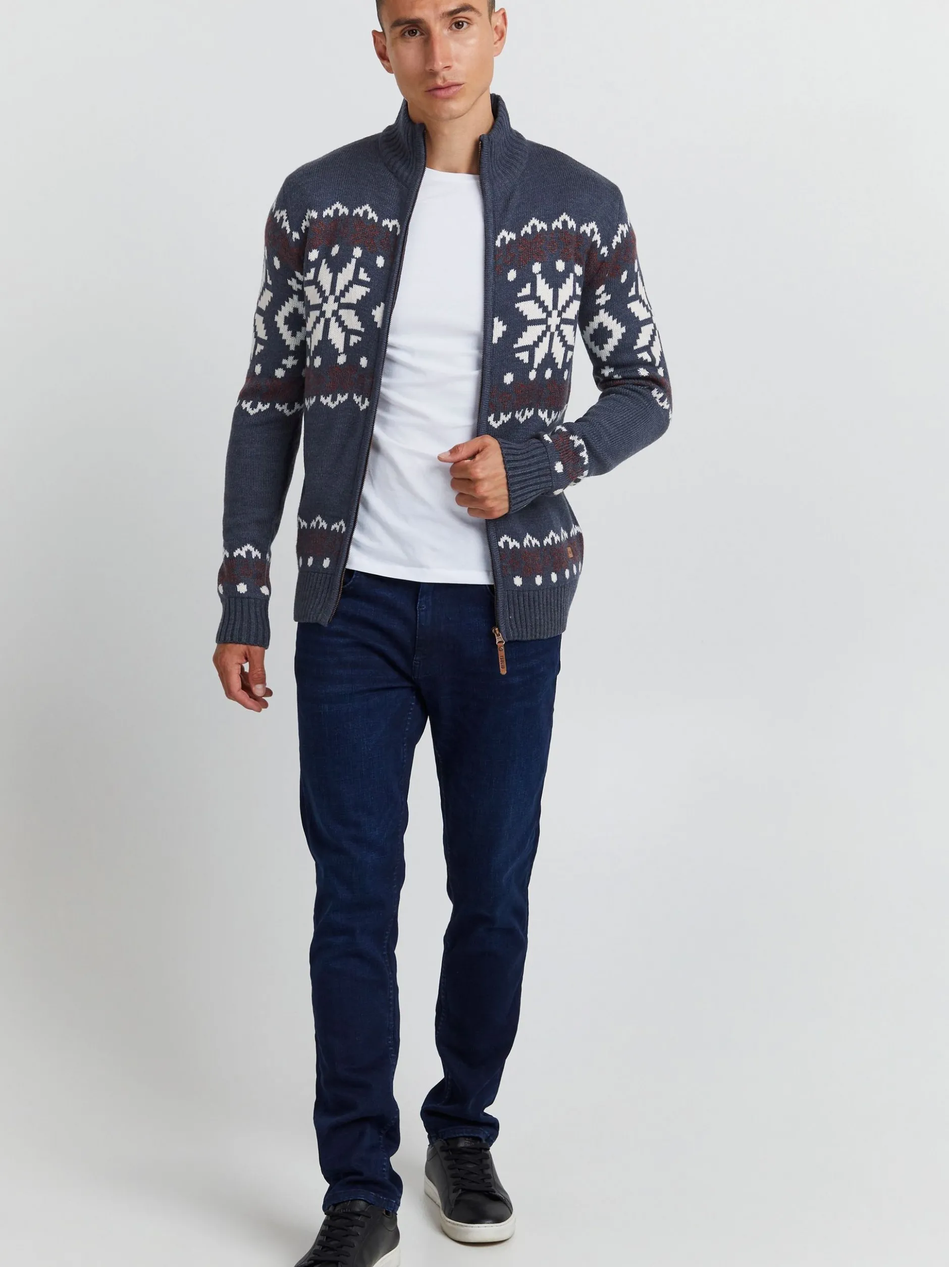 Solid Herren Strickjacke - SDNoran in blau