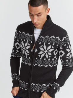 Solid Herren Strickjacke - SDNoran in schwarz