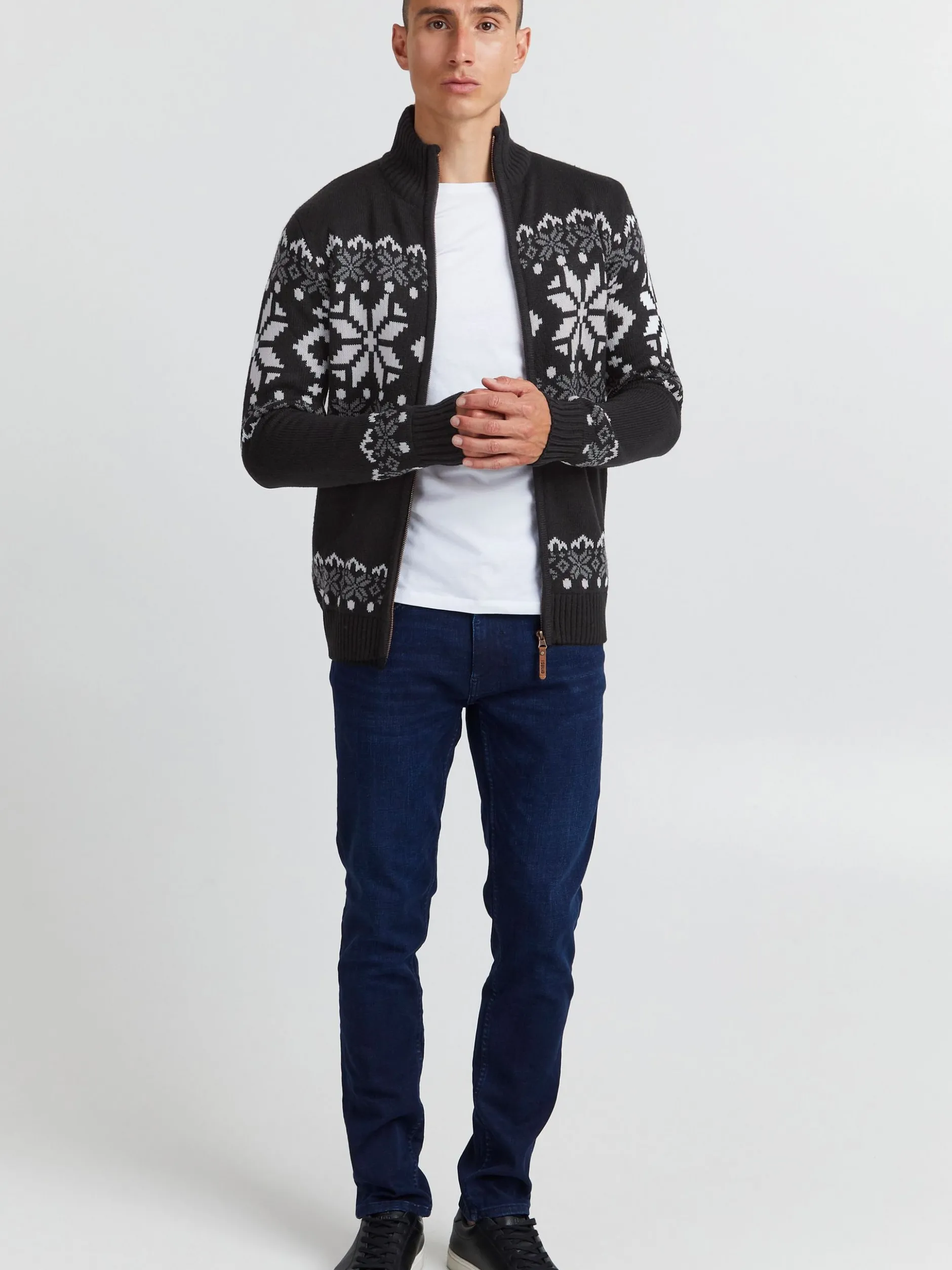 Solid Herren Strickjacke - SDNoran in schwarz
