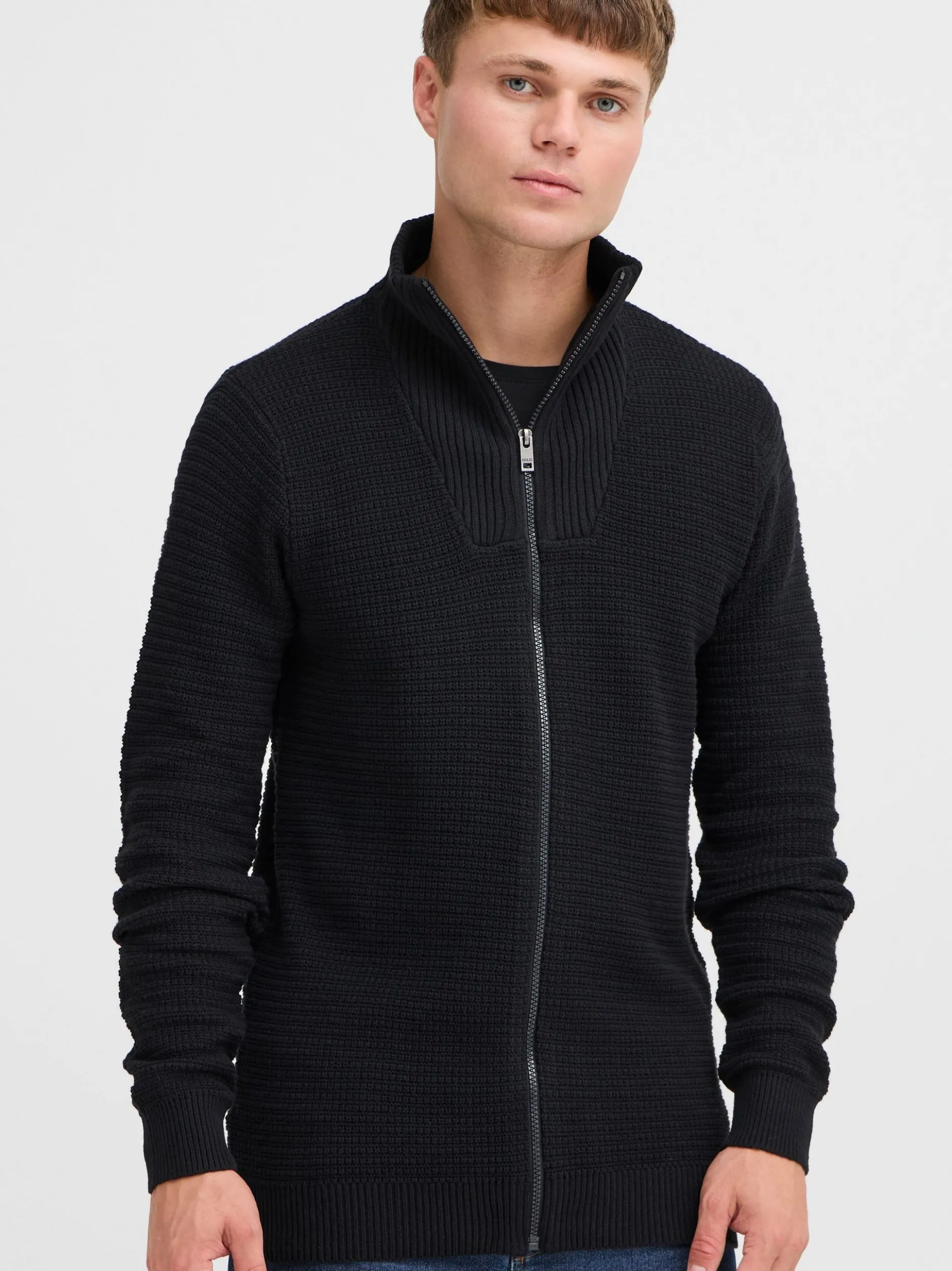 Solid Herren Strickjacke - SDRecone in schwarz