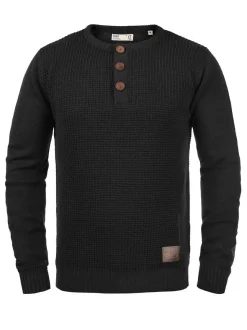 Solid Herren Strickpullover - SDTerrance in schwarz