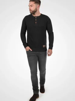 Solid Herren Strickpullover - SDTerrance in schwarz