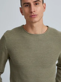 Solid Herren Strickpullover - SDJarah in grün