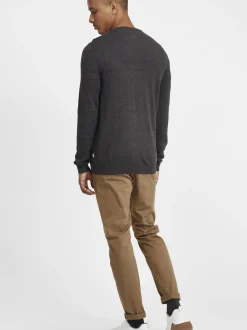 Solid Herren Strickpullover - SDAlegre in grau