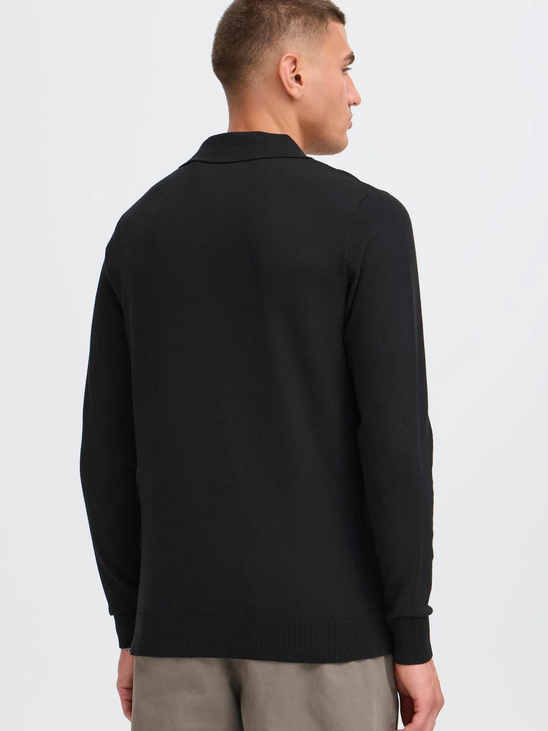 Solid Herren Strickpullover - SDAkel in schwarz