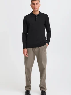 Solid Herren Strickpullover - SDAkel in schwarz