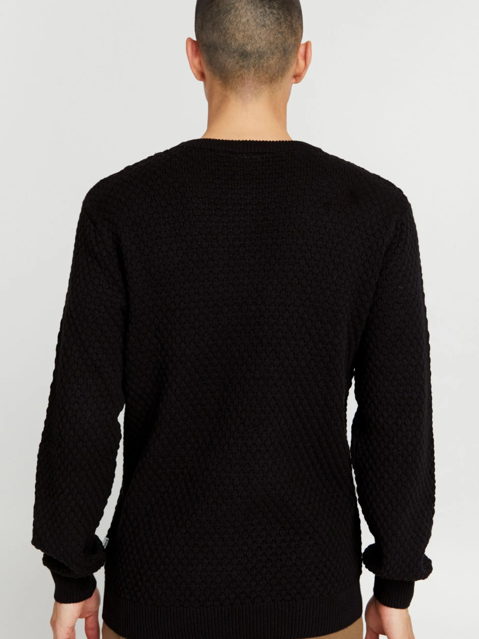 Solid Herren Strickpullover - SDClive in schwarz