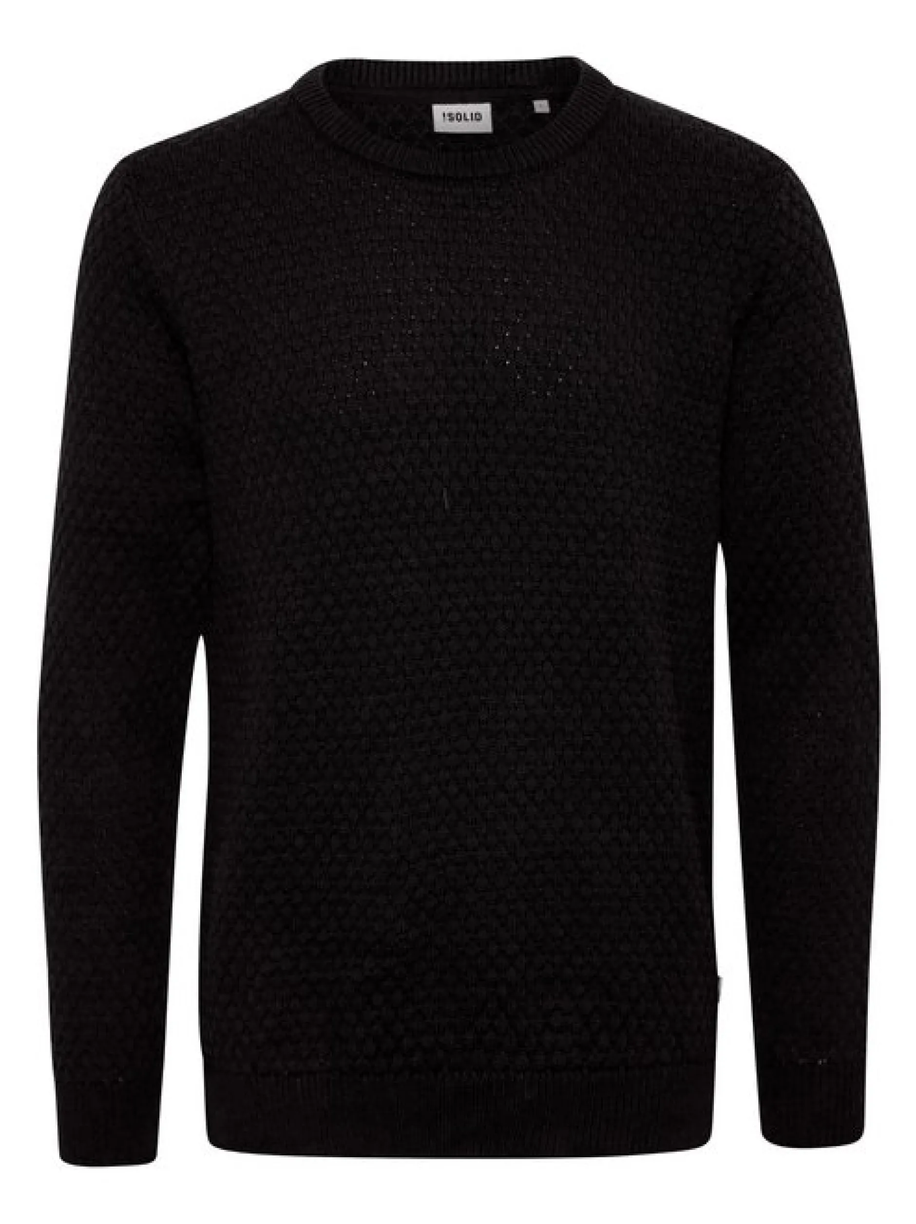 Solid Herren Strickpullover - SDClive in schwarz