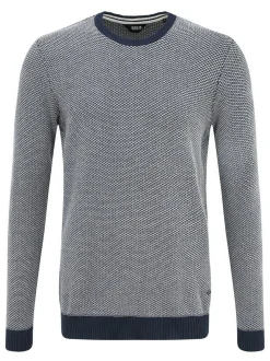 Solid Herren Strickpullover - SDDumon in blau