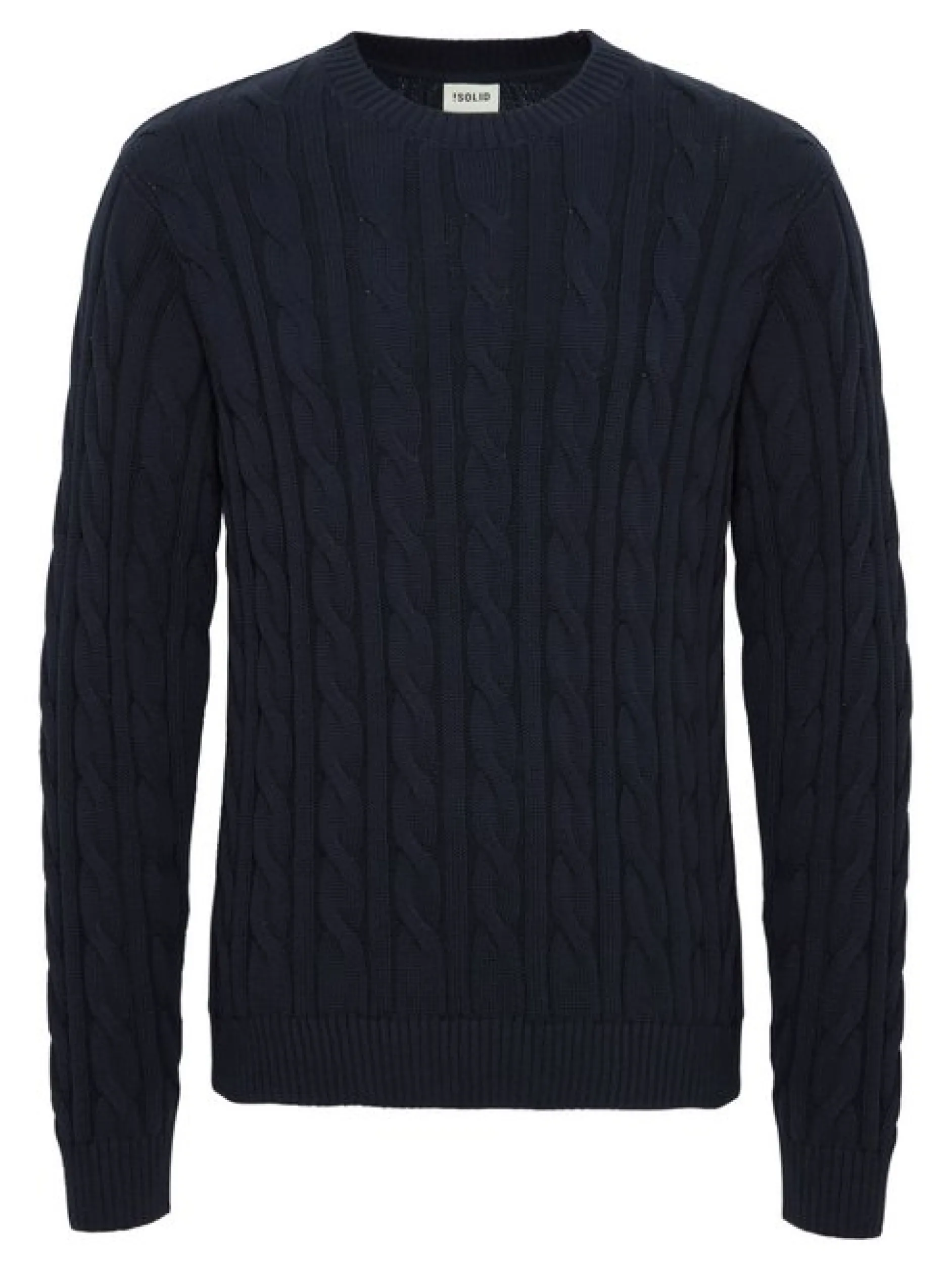Solid Herren Strickpullover - SDGibril in blau