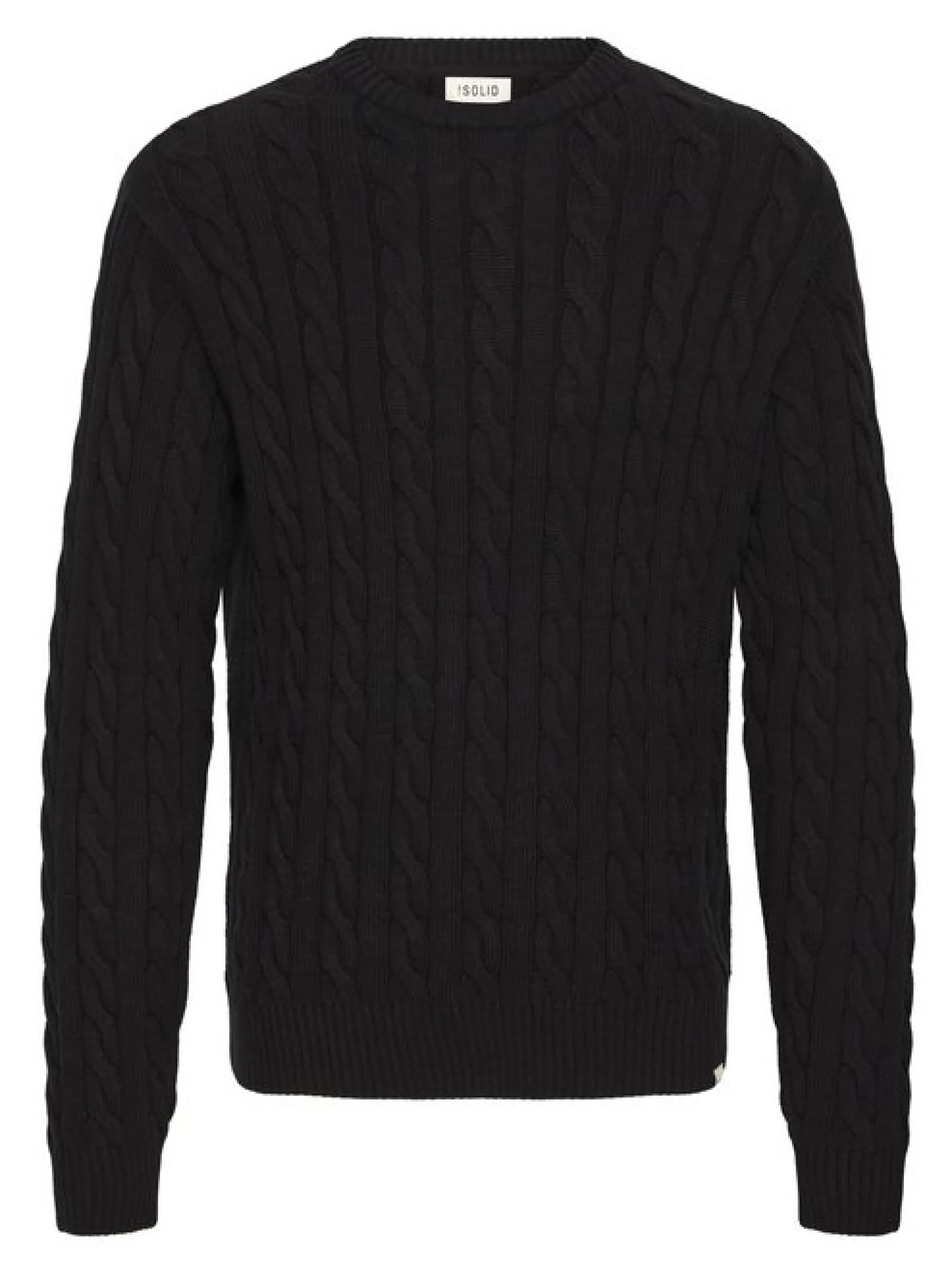 Solid Herren Strickpullover - SDGibril in schwarz