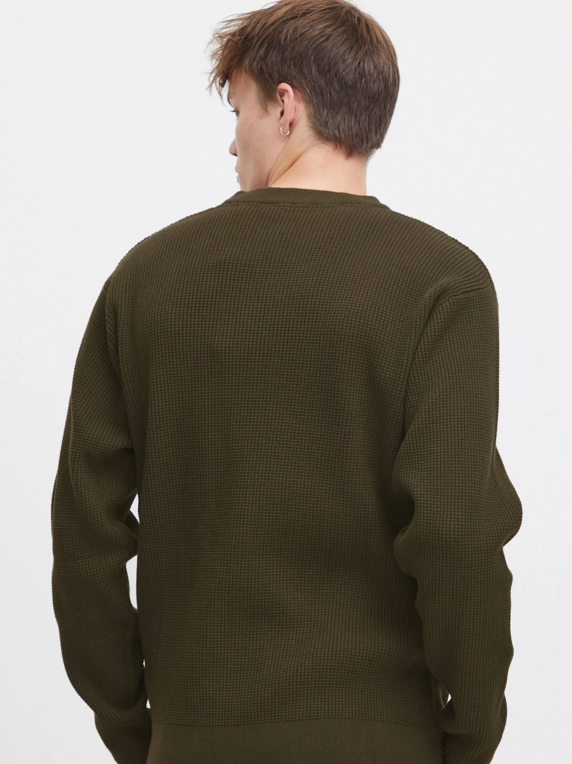 Solid Herren Strickpullover - SDHami in grün
