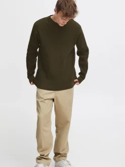 Solid Herren Strickpullover - SDHami in grün