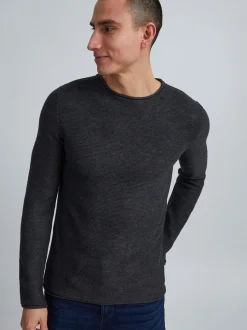 Solid Herren Strickpullover - SDJarah in grau